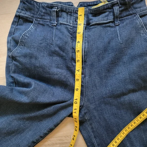 Maeve By Anthropologie Blue Flare Jeans Classic Wide Leg Style - Picture 12 of 15